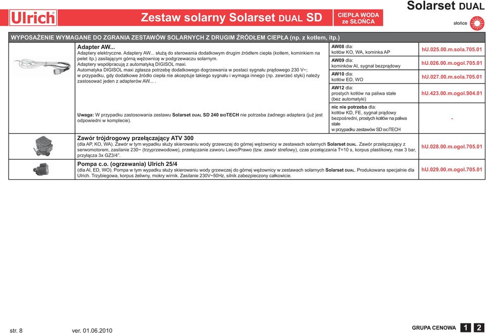 Adaptery współpracują z automatyką DIGISOL maxi.