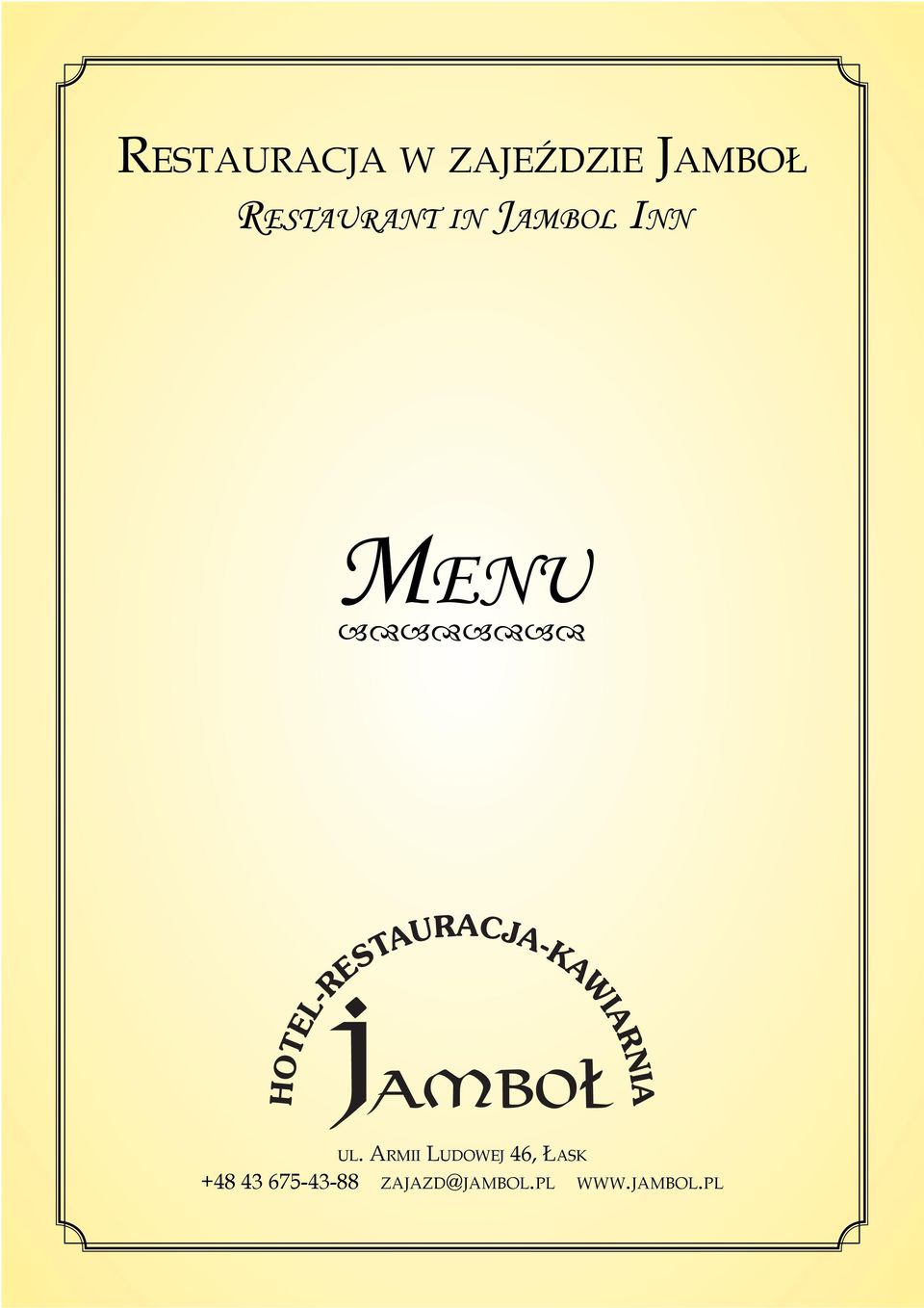 ARMII LUDOWEJ 46, ŁASK +48 43