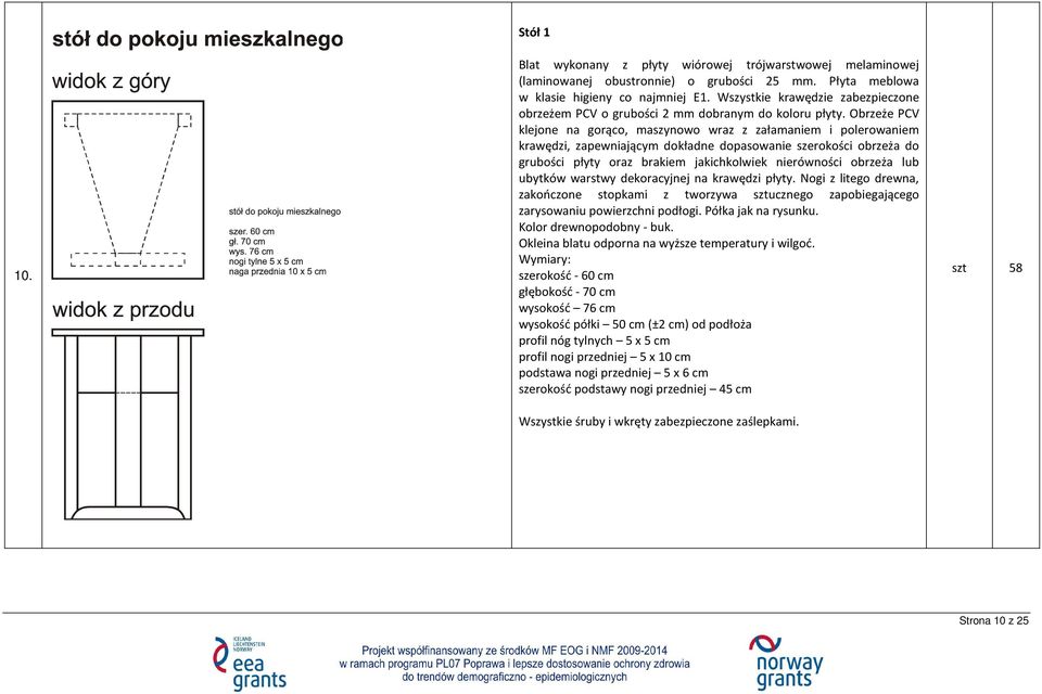 Obrzeże PCV klejone na gorąco, maszynowo wraz z załamaniem i polerowaniem krawędzi, zapewniającym dokładne dopasowanie szerokości obrzeża do grubości płyty oraz brakiem jakichkolwiek nierówności