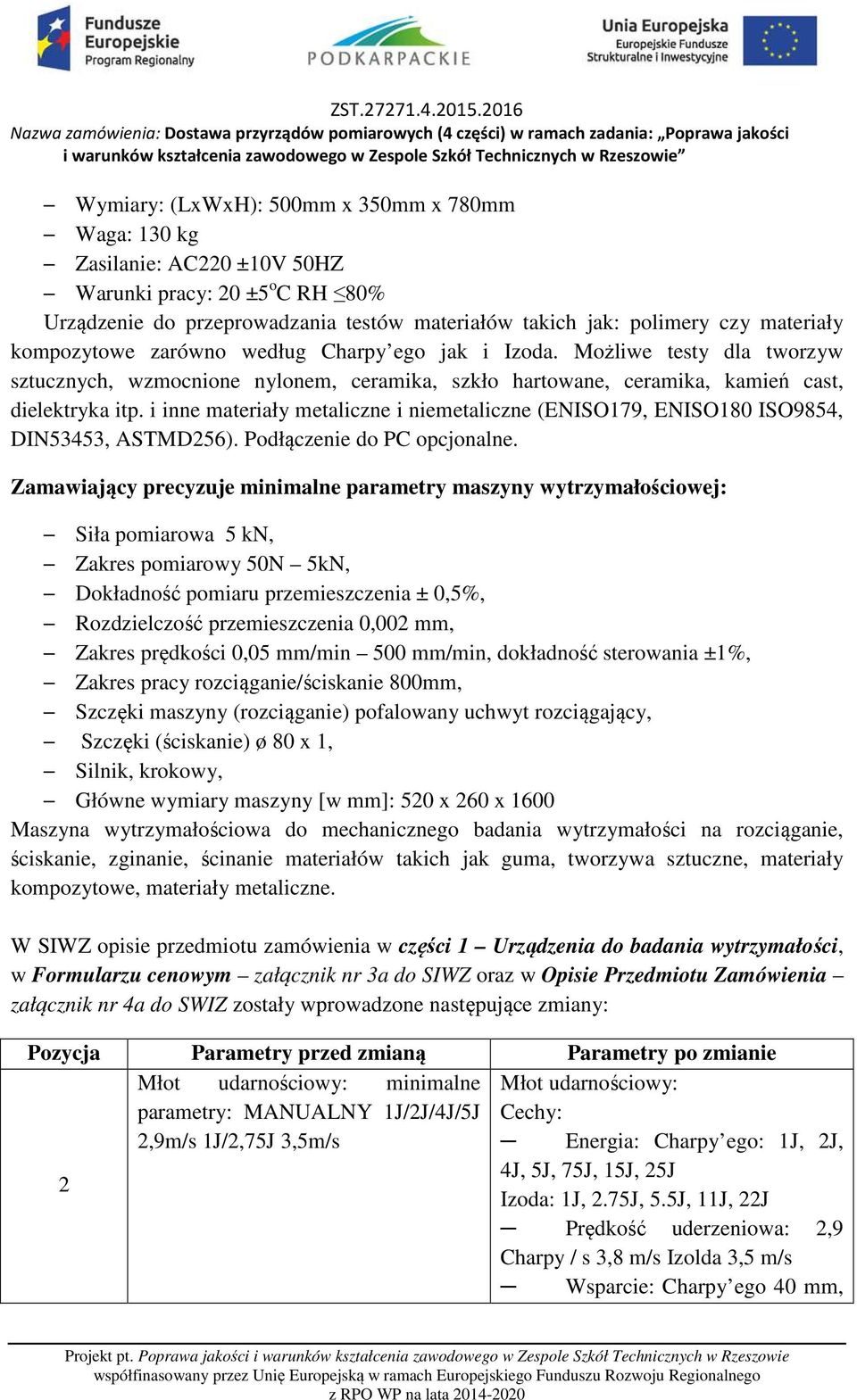 i inne materiały metaliczne i niemetaliczne (ENISO179, ENISO180 ISO9854, DIN53453, ASTMD256). Podłączenie do PC opcjonalne.