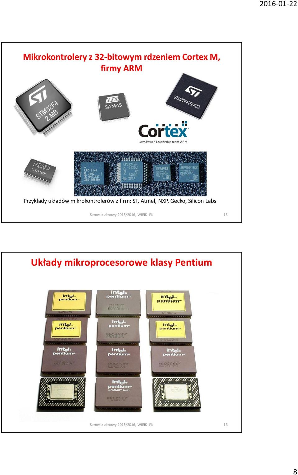 mikrokontrolerów z firm: ST, Atmel, NXP,