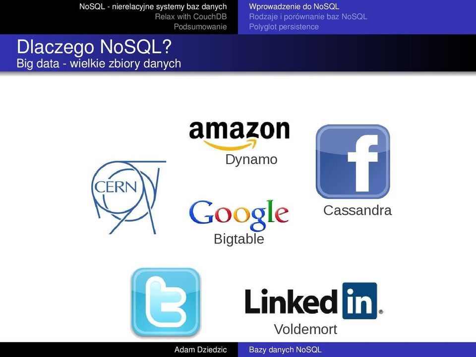 Wprowadzenie do NoSQL Rodzaje i