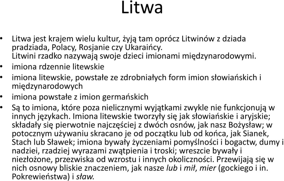 zwykle nie funkcjonują w innych językach.