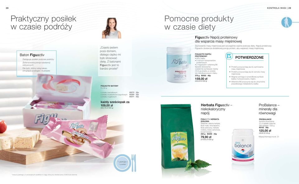 FIGUACTIV BATONY 6 x 60 g Pomocne produkty w czasie diety Figuactiv Napój proteinowy dla wsparcia masy mięśniowej Zachowanie masy mięśniowej jest szczególnie ważne podczas diety.
