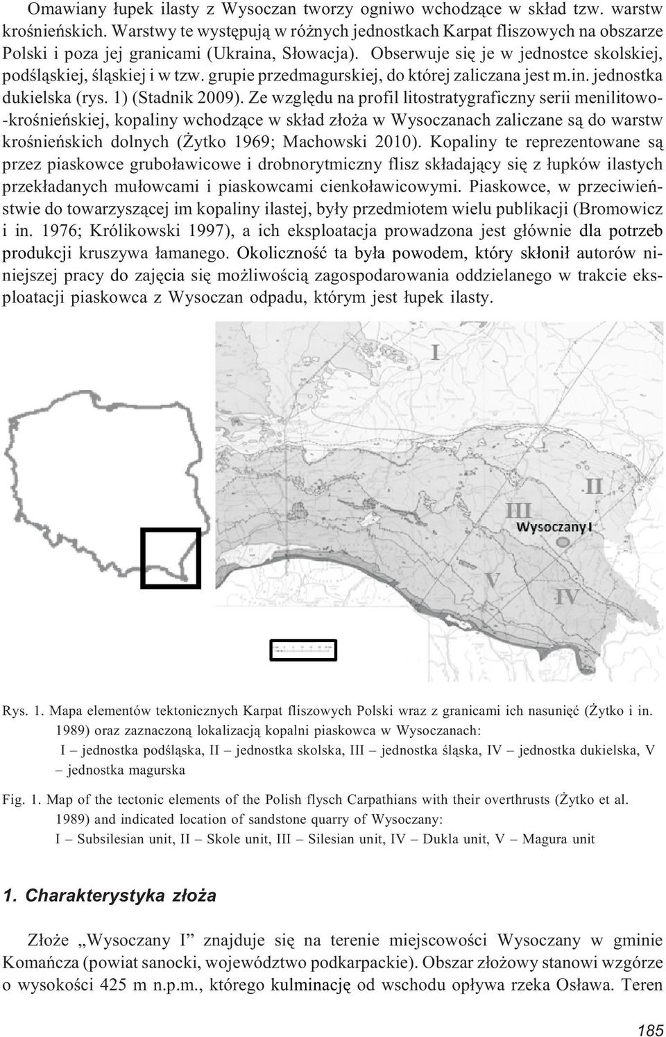 grupie przedmagurskiej, do której zaliczana jest m.in. jednostka dukielska (rys. 1) (Stadnik 2009).