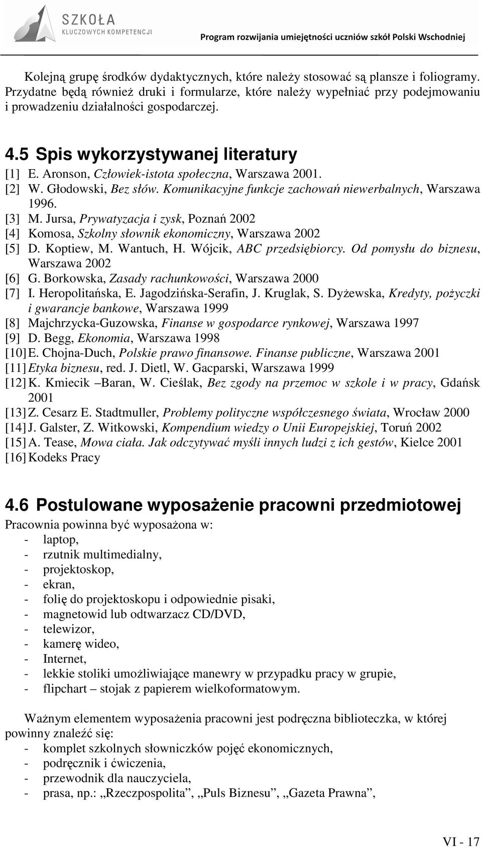 Aronson, Człowiek-istota społeczna, Warszawa 2001. [2] W. Głodowski, Bez słów. Komunikacyjne funkcje zachowań niewerbalnych, Warszawa 1996. [3] M.