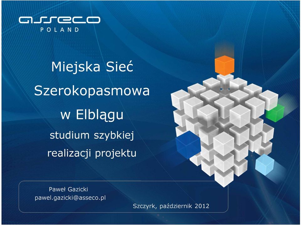 realizacji projektu Paweł Gazicki