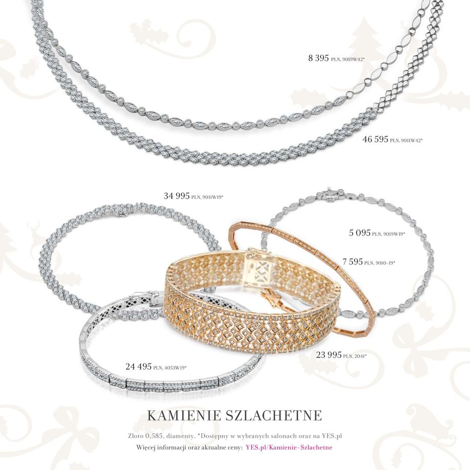 KAMIENIE SZLACHETNE Złoto 0,585, diamenty.