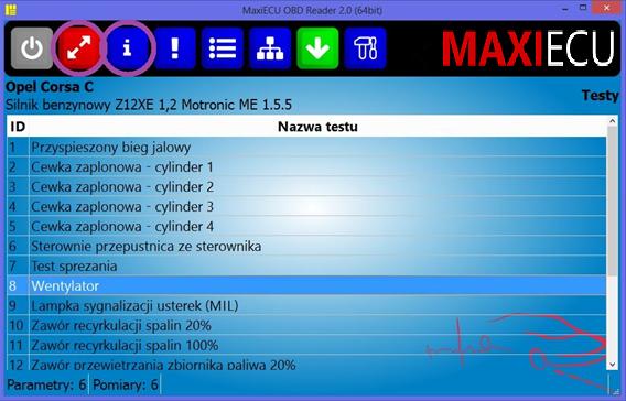 Ukaże nam się nowe okno z przyciskami włącz, wyłącz i wyjdź. Możliwe jest włączanie i wyłączanie elementu korzystając z tych przycisków.