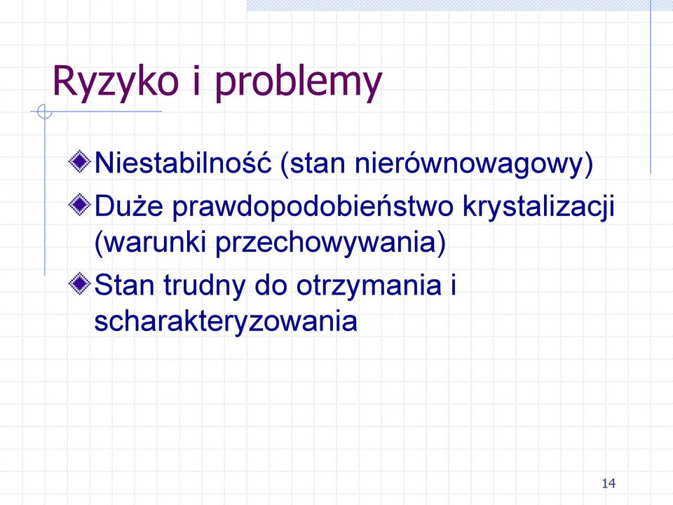 krystalizacji (warunki przechowywania)
