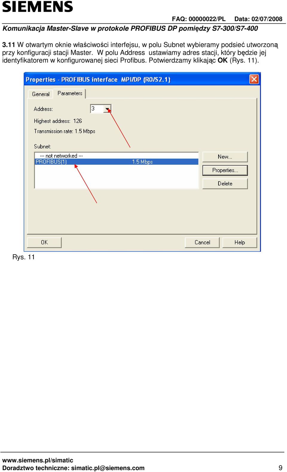 W polu Address ustawiamy adres stacji, który będzie jej identyfikatorem w