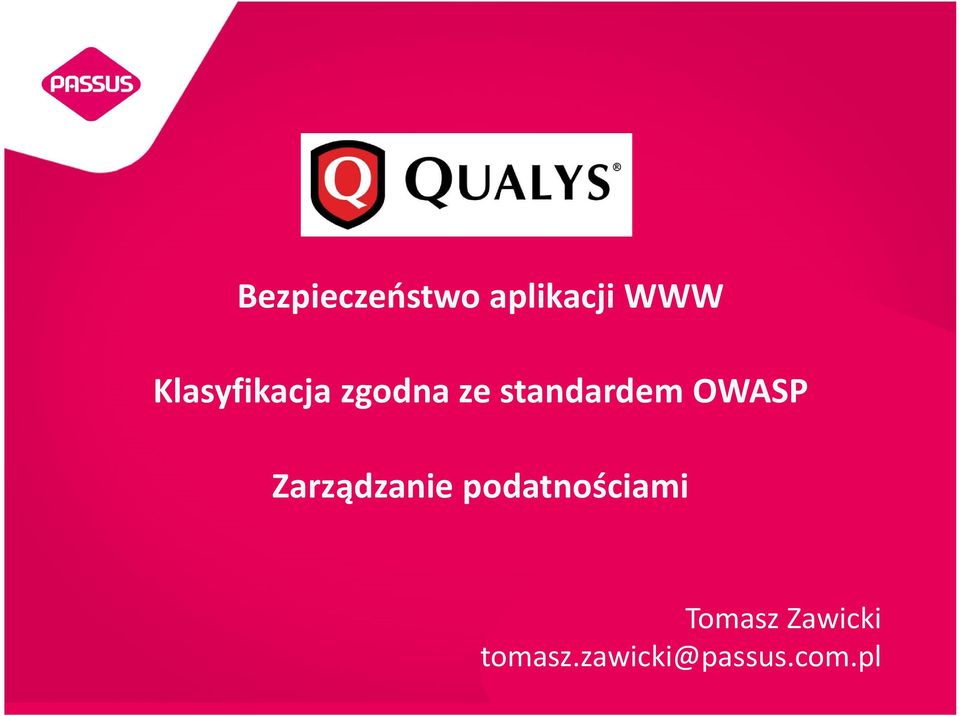 OWASP Zarządzanie podatnościami