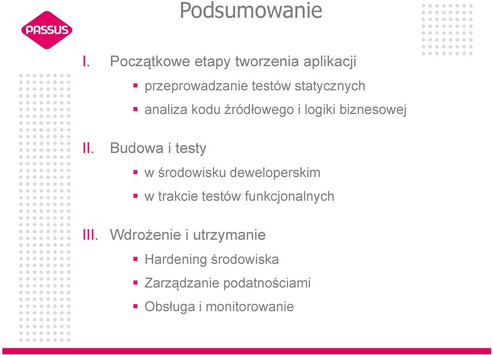 analiza kodu źródłowego i logiki biznesowej II.