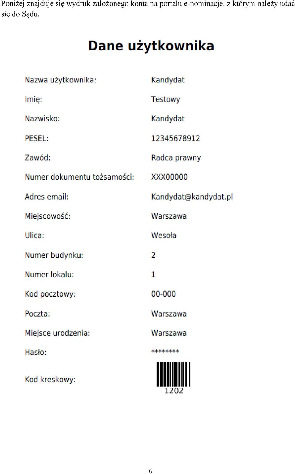 na portalu e-nominacje, z