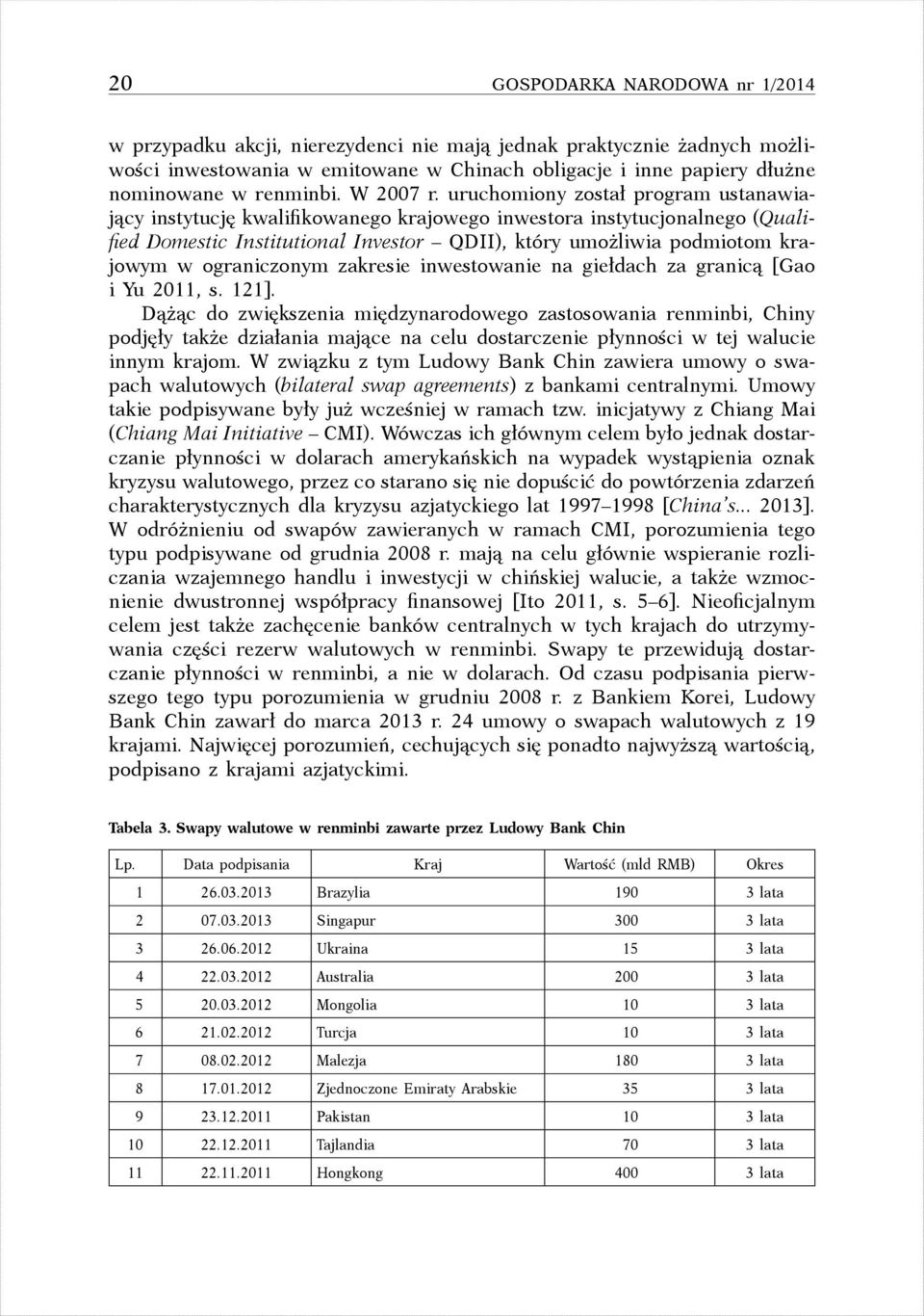 uruchomiony został program ustanawiający instytucję kwalifikowanego krajowego inwestora instytucjonalnego (Qualified Domestic Institutional Investor QDII), który umożliwia podmiotom krajowym w