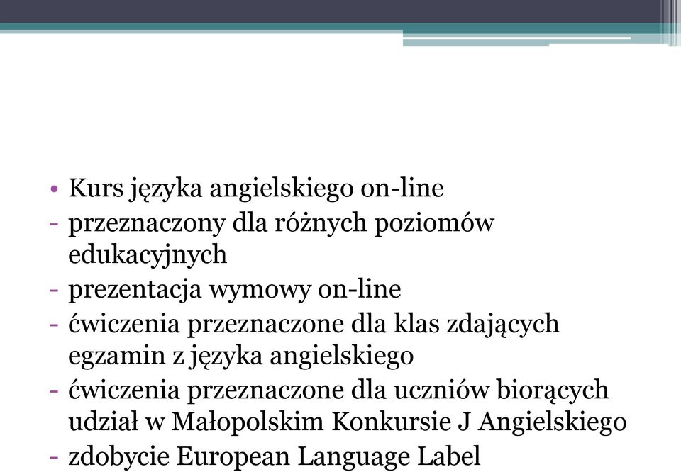 zdających egzamin z języka angielskiego - ćwiczenia przeznaczone dla uczniów