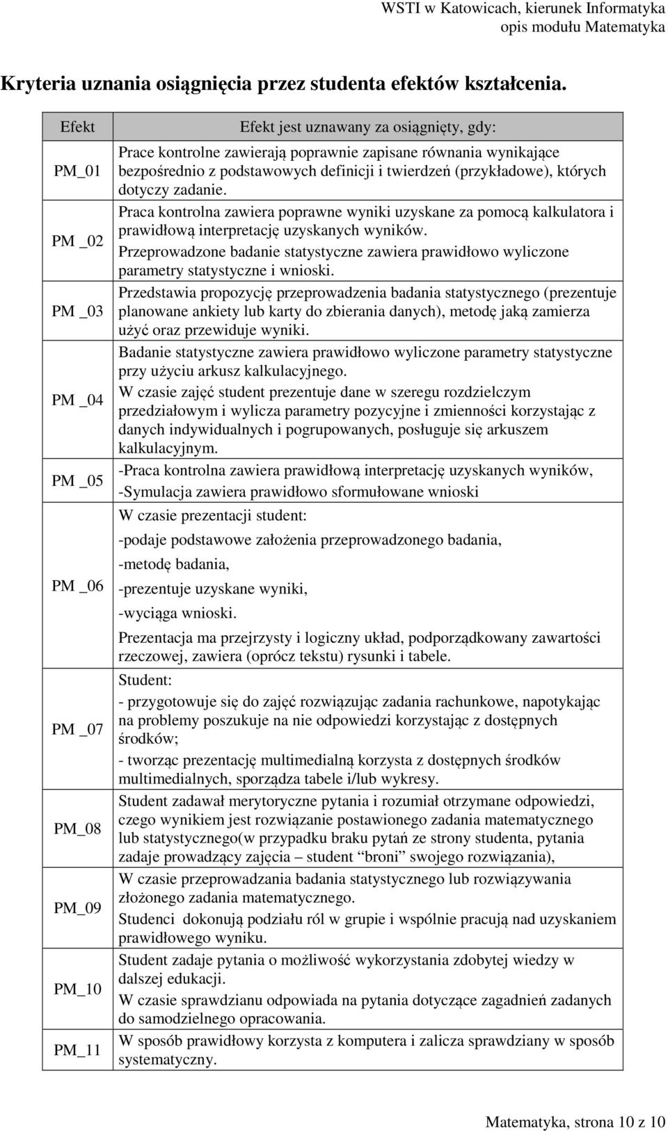 podstawowych definicji i twierdzeń (przykładowe), których dotyczy zadanie. Praca kontrolna zawiera poprawne wyniki uzyskane za pomocą kalkulatora i prawidłową interpretację uzyskanych wyników.