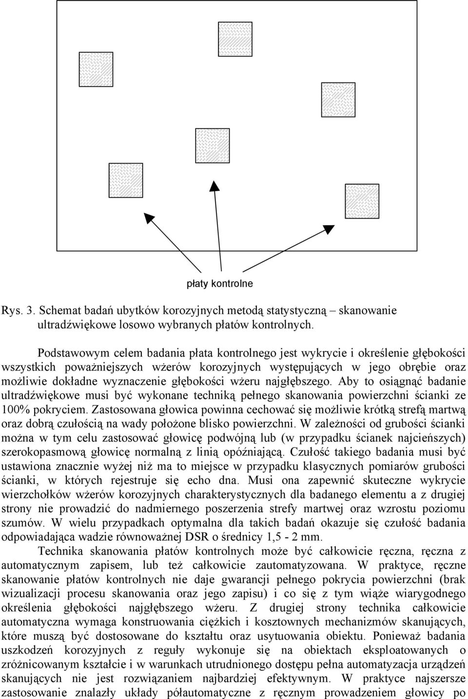 głębokości wżeru najgłębszego. Aby to osiągnąć badanie ultradźwiękowe musi być wykonane techniką pełnego skanowania powierzchni ścianki ze 100% pokryciem.