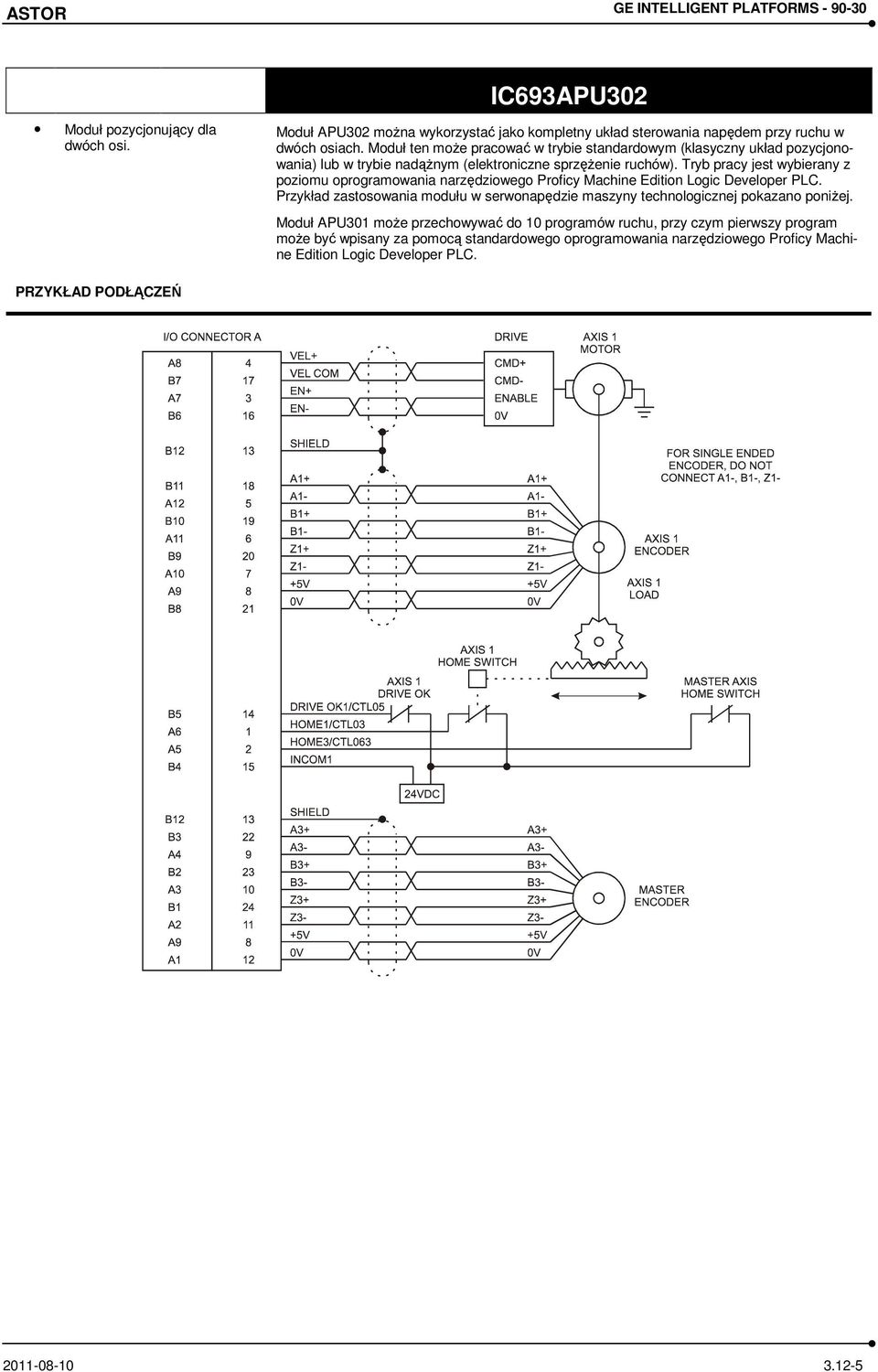 Tryb pracy jest wybierany z poziomu oprogramowania narzędziowego Proficy Machine Edition Logic Developer PLC.