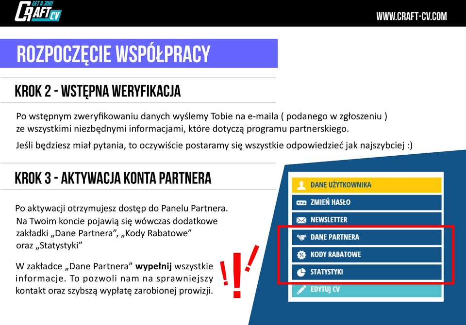 niezbędnymi informacjami, które dotyczą programu partnerskiego.