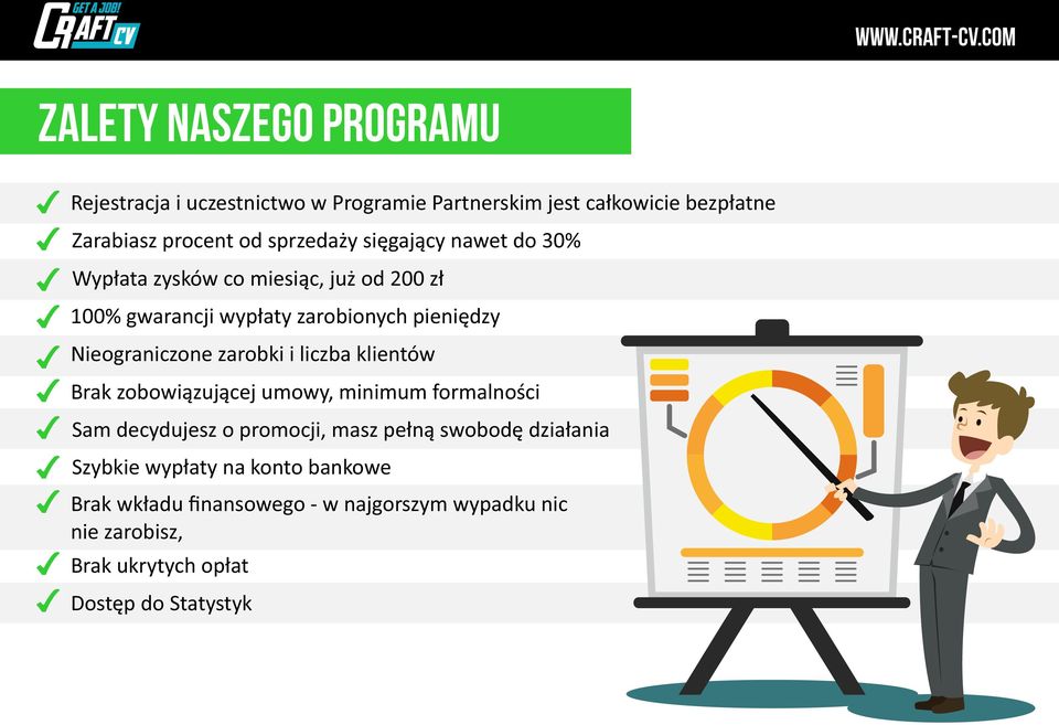 liczba klientów Brak zobowiązującej umowy, minimum formalności Sam decydujesz o promocji, masz pełną swobodę działania Szybkie