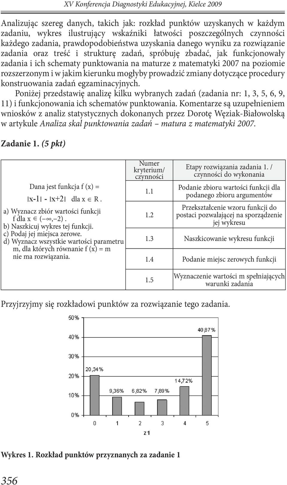 matematyki 2007 na poziomie rozszerzonym i w jakim kierunku mogłyby prowadzić zmiany dotyczące procedury konstruowania zadań egzaminacyjnych.