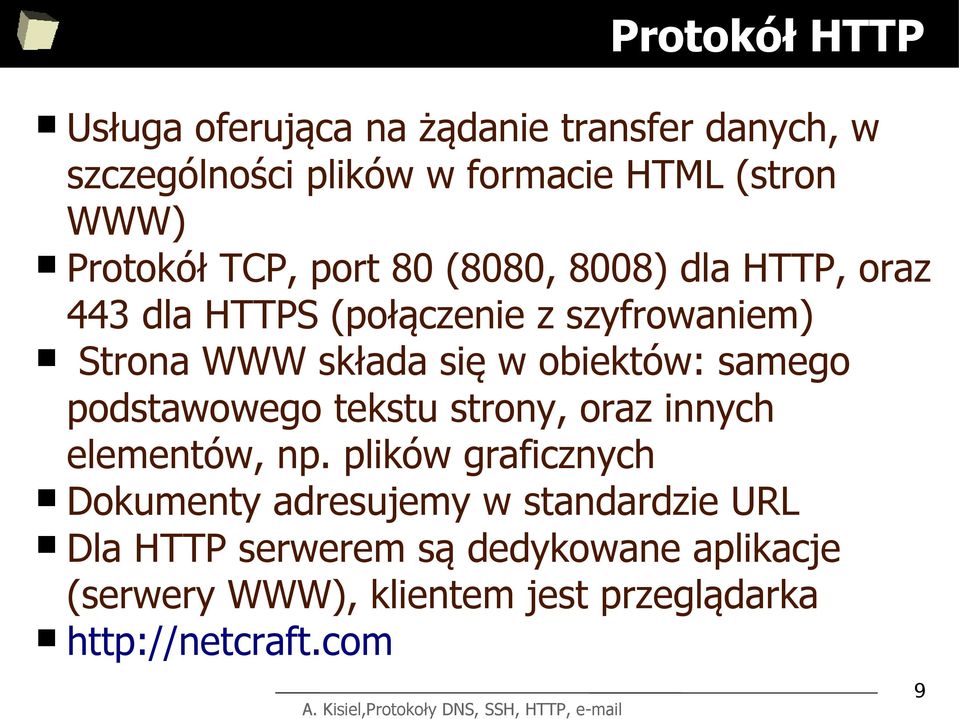 obiektów: samego podstawowego tekstu strony, oraz innych elementów, np.