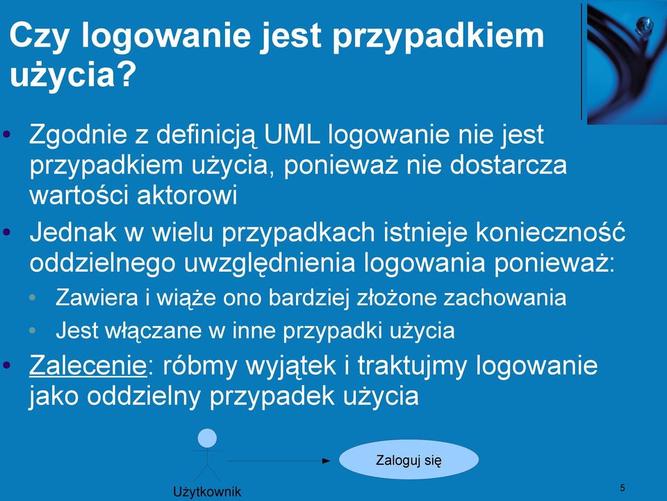 Jednak w wielu przypadkach istnieje konieczność oddzielnego uwzględnienia logowania ponieważ: Zawiera i