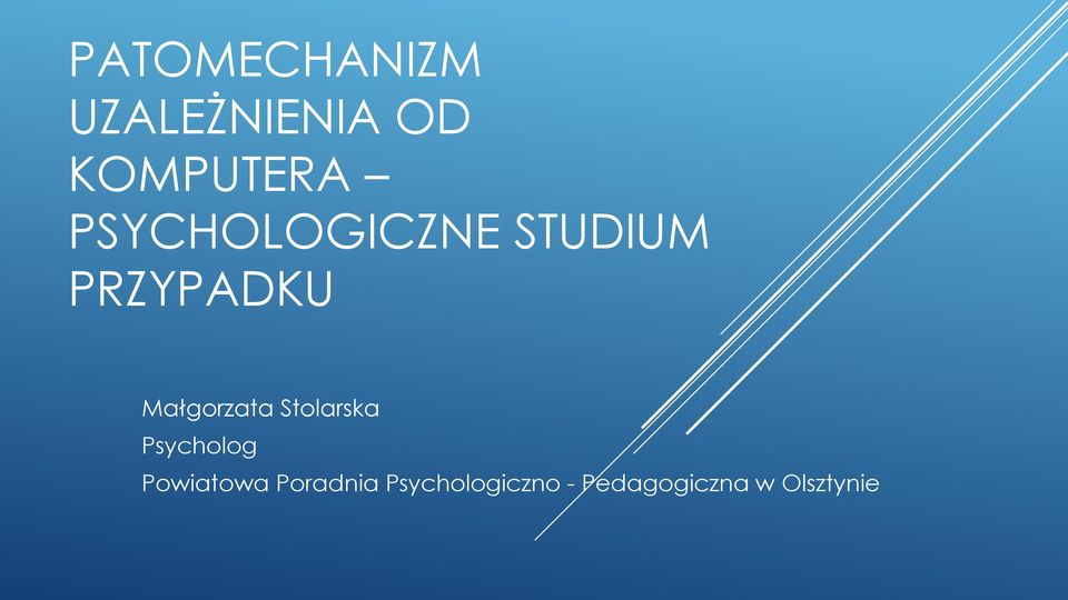 Małgorzata Stolarska Psycholog Powiatowa