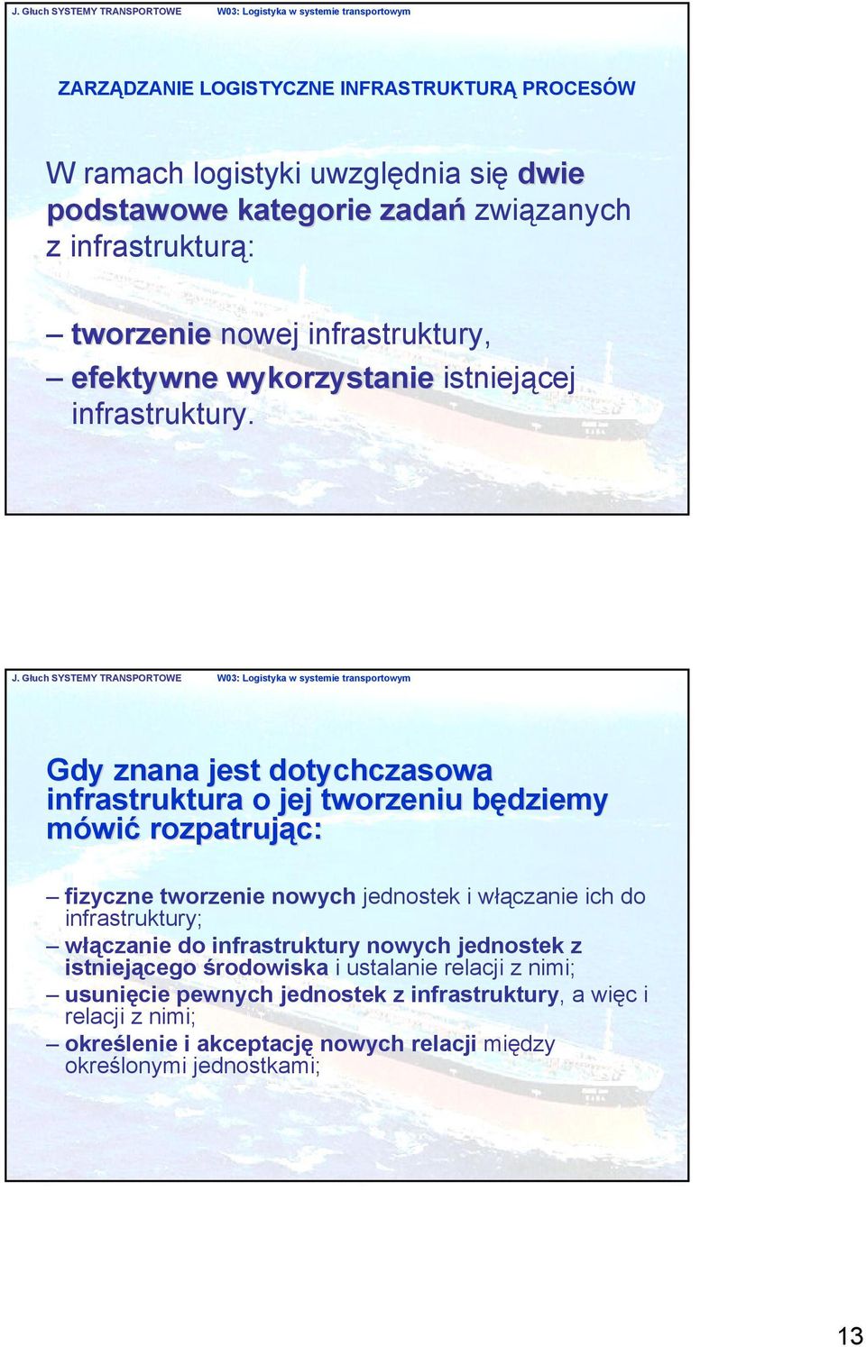 Gdy znana jest dotychczasowa infrastruktura o jej tworzeniu będziemy mówić rozpatrując: fizyczne tworzenie nowych jednostek i włączanie ich do