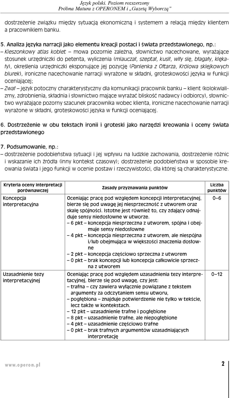 urzędniczki eksponujące jej pozycję (Panienka z Ołtarza, Królowa sklejkowych biurek), ironiczne nacechowanie narracji wyrażone w składni, groteskowości języka w funkcji oceniającej; Zwał język