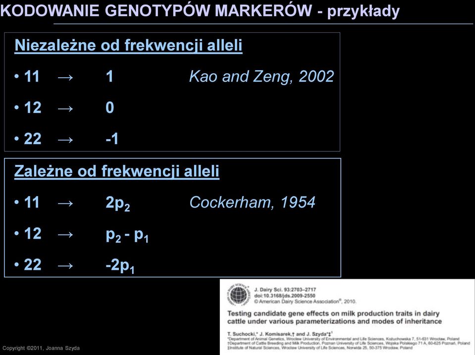 Zeng, 2002 12 0 22-1 Zależne od frekwencji