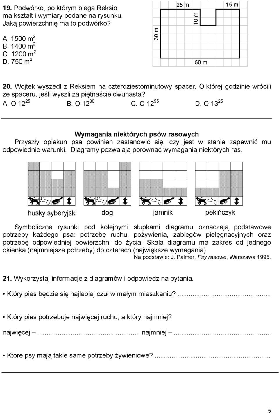 O 13 25 Wymagania niektórych psów rasowych Przyszły opiekun psa powinien zastanowić się, czy jest w stanie zapewnić mu odpowiednie warunki. Diagramy pozwalają porównać wymagania niektórych ras.