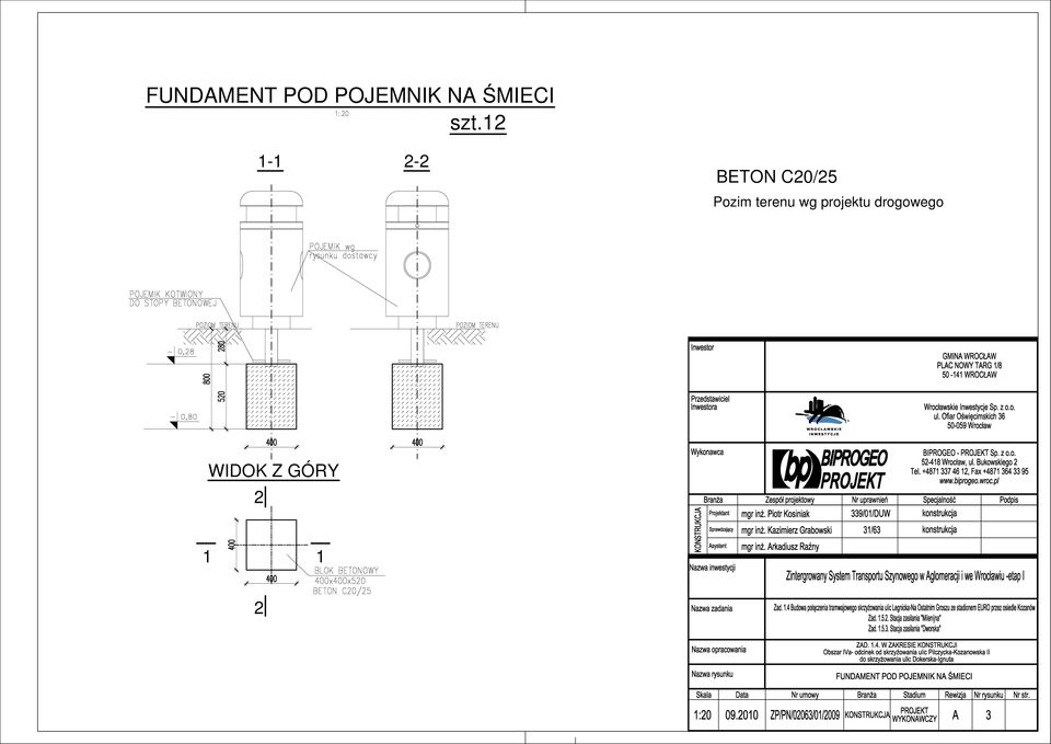 - - BETON C0/5 Pozim