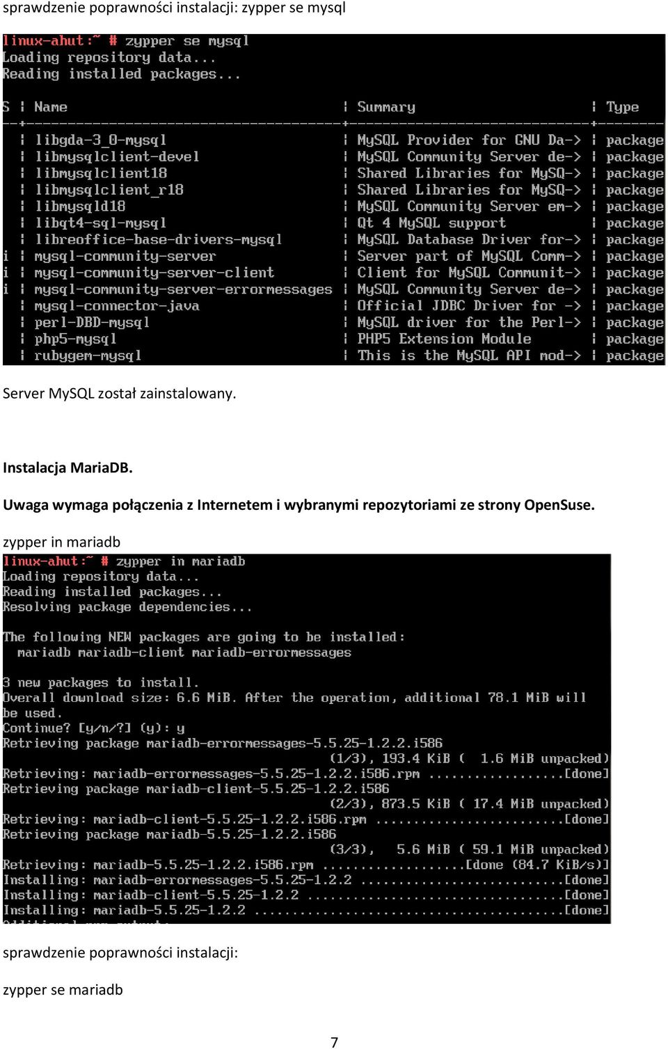Uwaga wymaga połączenia z Internetem i wybranymi repozytoriami ze