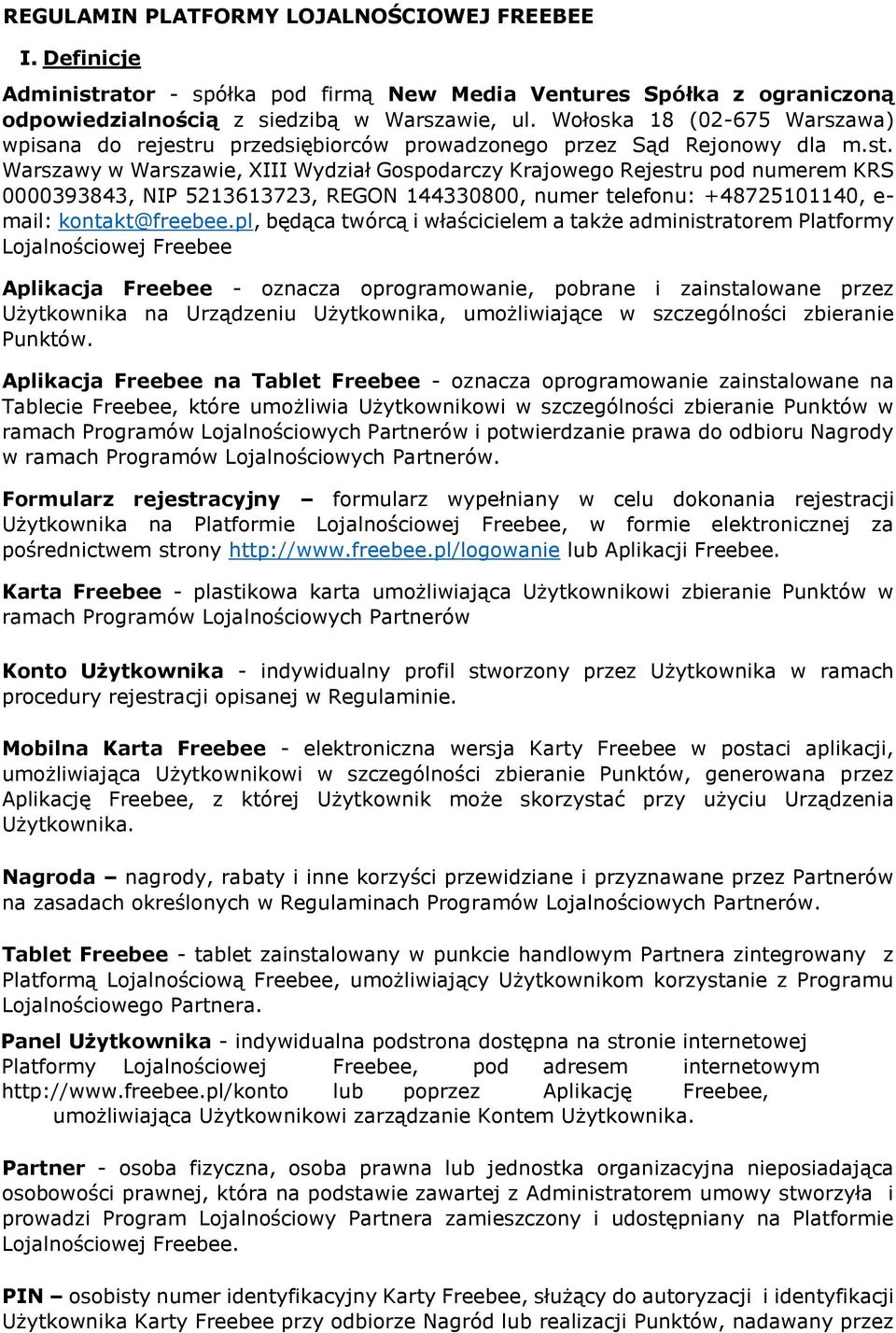 u przedsiębiorców prowadzonego przez Sąd Rejonowy dla m.st.