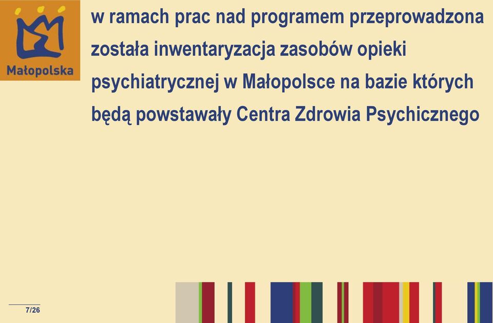 psychiatrycznej w Małopolsce na bazie