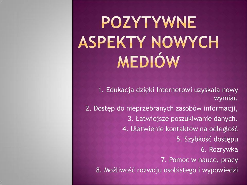 Łatwiejsze poszukiwanie danych. 4.