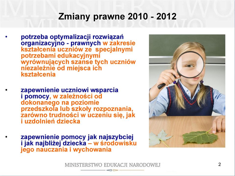 uczniowi wsparcia i pomocy, w zależności od dokonanego na poziomie przedszkola lub szkoły rozpoznania, zarówno trudności w