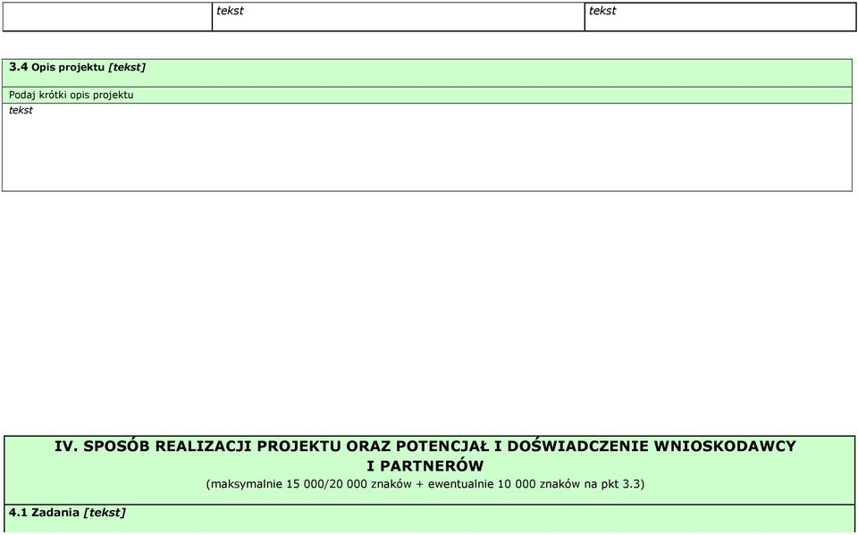 DOŚWIADCZENIE WNIOSKODAWCY I PARTNERÓW 4.