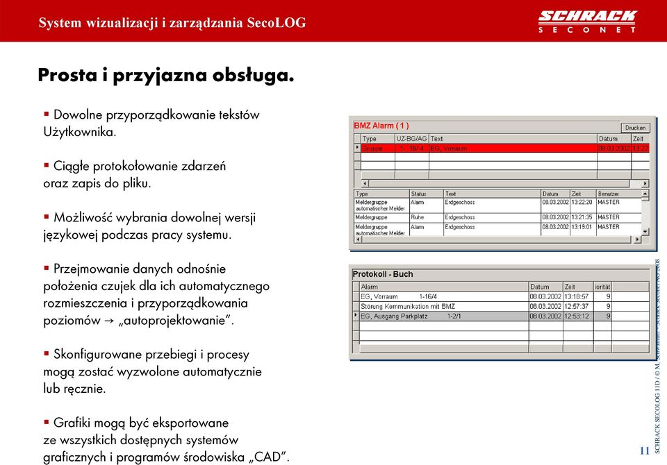 Przejmowanie danych odnośnie położenia czujek dla ich automatycznego rozmieszczenia i przyporządkowania poziomów autoprojektowanie.