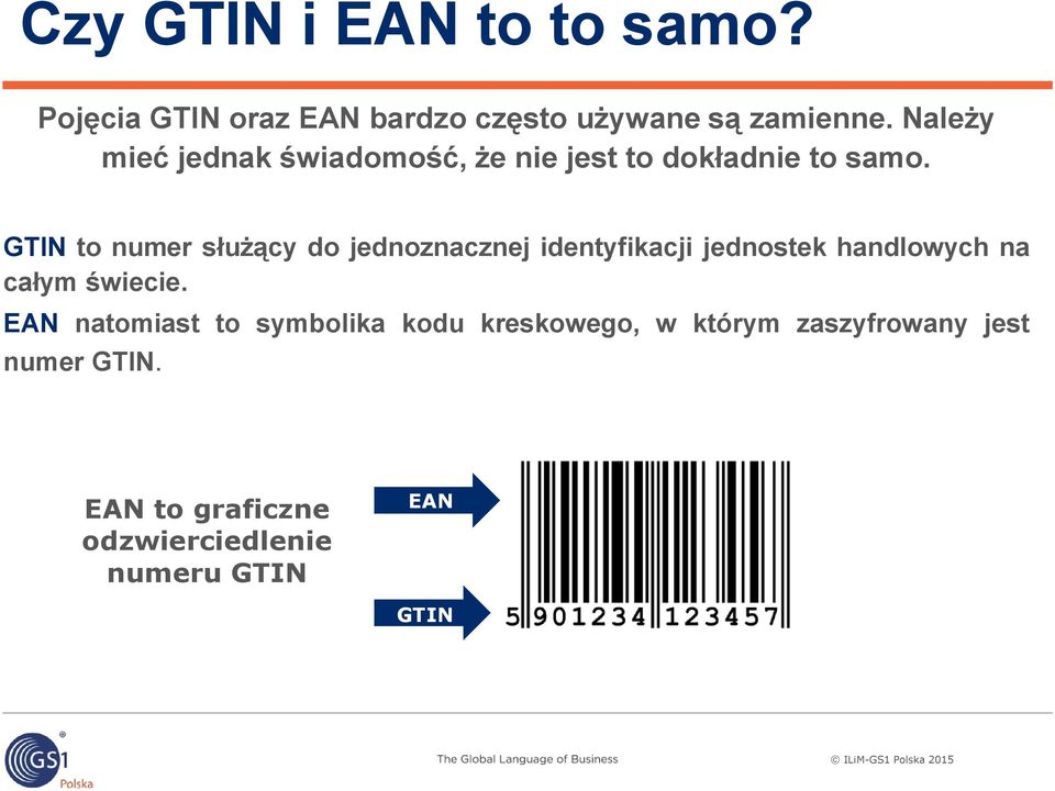 GTIN to numer służący do jednoznacznej identyfikacji jednostek handlowych na całym świecie.