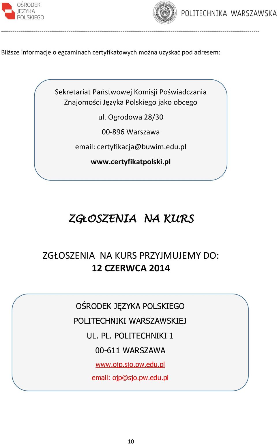 edu.pl www.certyfikatpolski.