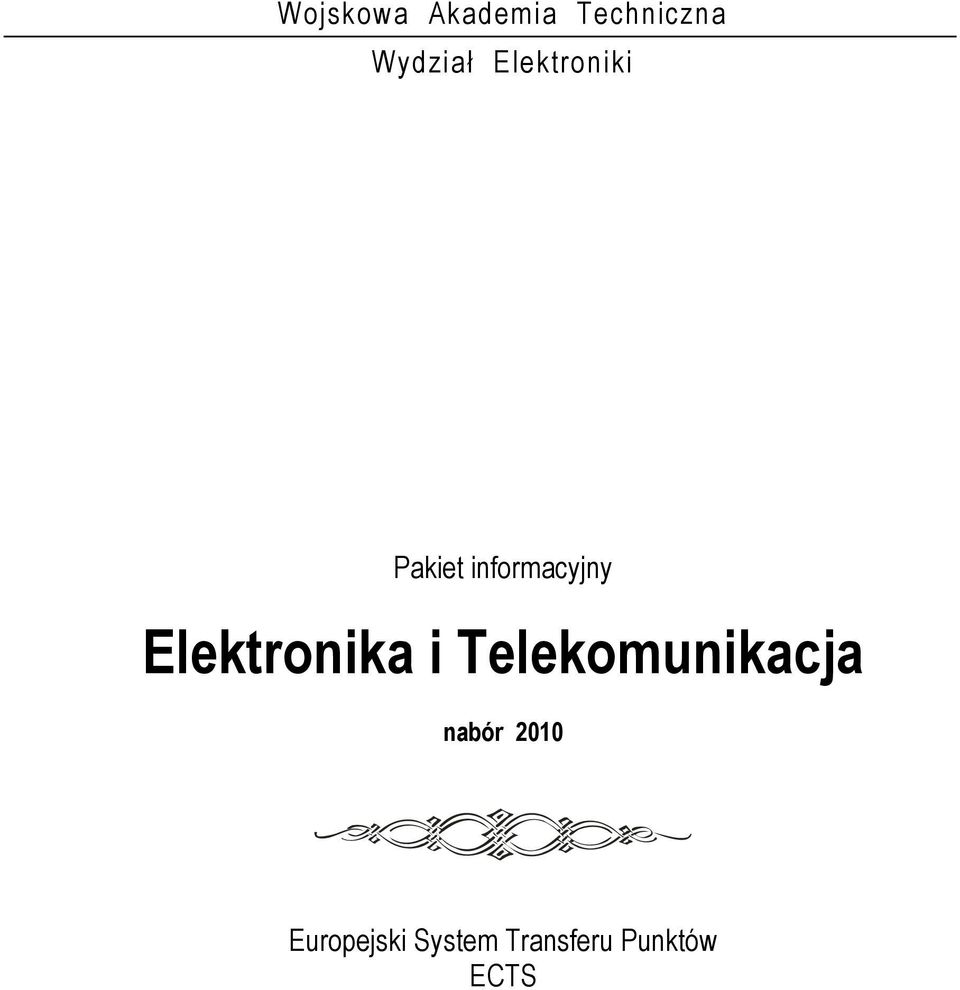 Elektronika i Telekomunikacja nabór