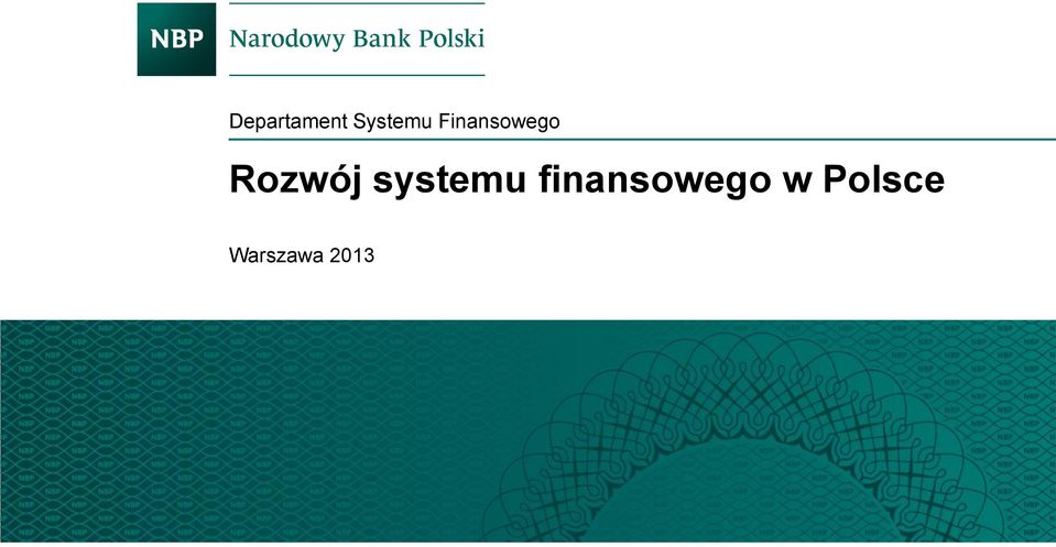 systemu finansowego