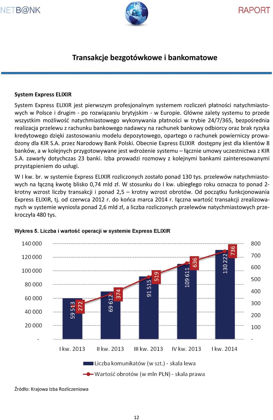 odbiorcy oraz brak ryzyka kredytowego dzięki zastosowaniu modelu depozytowego, opartego o rachunek powierniczy prowadzony dla KIR S.A. przez Narodowy Bank Polski.