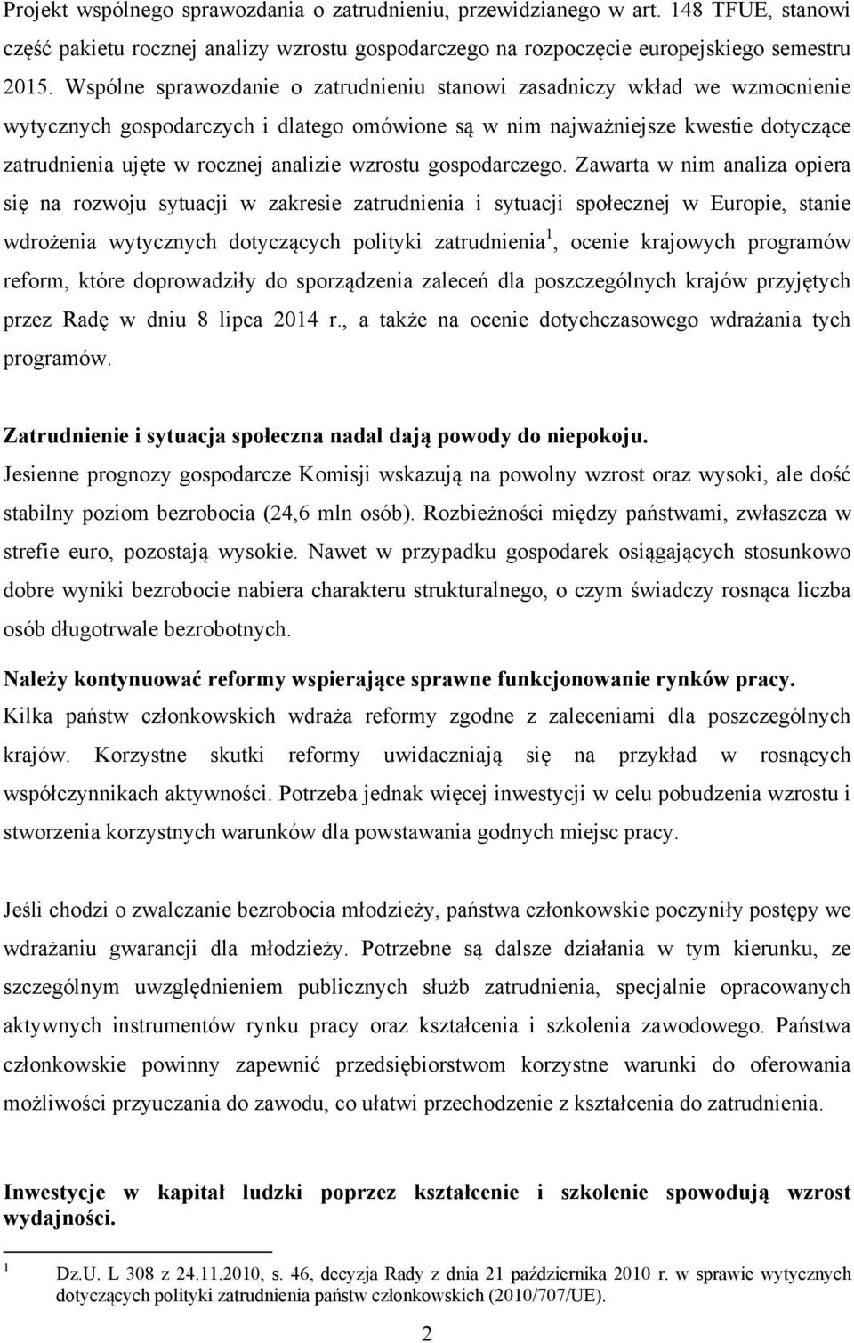 wzrostu gospodarczego.
