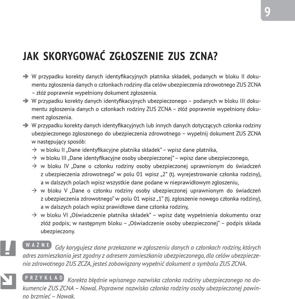 wypełniony dokument zgłoszenia.