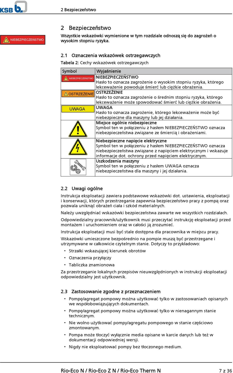 ! OSTRZEŻENIE OSTRZEŻENIE Hasło to oznacza zagrożenie o średnim stopniu ryzyka, którego lekceważenie może spowodować śmierć lub ciężkie obrażenia.