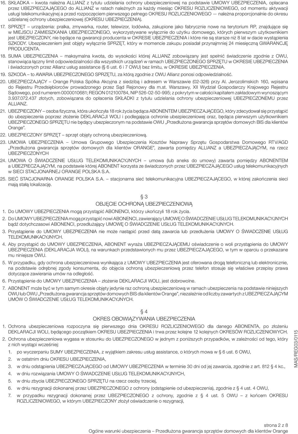(OKRESU UBEZPIECZENIA). 17.